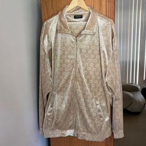 Gucci XL Gold velour tracksuit